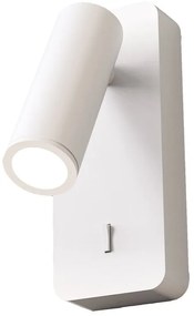 Aplica de perete cu reader Mini GU10 NOTTE alb