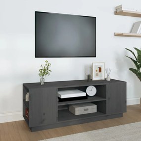 Comoda TV, gri, 110x35x40,5 cm, lemn masiv de pin 1, Gri