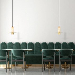 Pendul LED, 7W, 3000K, ALABASTER- BRONZE, ZB-2549