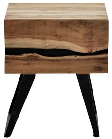 Noptiera Imena Walnut-Negru 45x35x56 cm