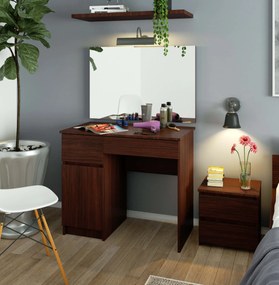 Masă de toaletă Parijat (wenge) (cu oglindă) (S). 1070896