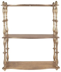 Etajera aurie, din metal, aspect vintage, Celestine