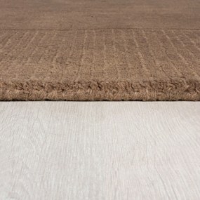 Covor Textured Border Brown, Flair Rugs, 120x170 cm, lana, maro