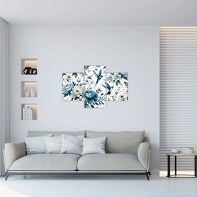 Tablou - Colibri cu flori (90x60 cm)