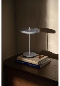 Veioză albastru-deschis LED din metal cu abajur din metal (înălțime 31 cm) Asteria Move – UMAGE