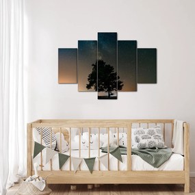 Tablou cu cerul nocturn și copaci (150x105 cm)