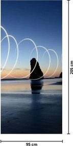 Fototapet pentru ușă - Plajă la apus (95x205cm)