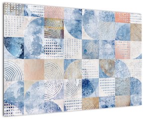 Tablou - figuri geometrice pe perete (90x60 cm)