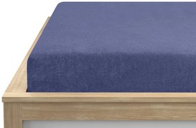 Cearsaf frotir albastru marin 120 x 200 cm