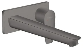 Baterie lavoar incastrata Hansgrohe Talis E pipa 22.5 cm negru - crom periat