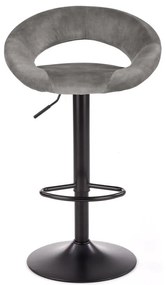 Scaun de bar H102 velvet gri