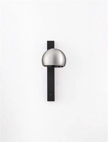 Aplica LED moderna stil minimalist LUSA negru/nickel