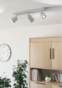 Eglo 901947 - Plafonieră CAMALDOLI cu 3 spoturi GU10, 10W, 230V, alb