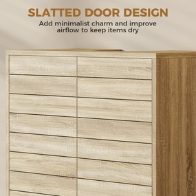 HOMCOM Dulap Sub Lavoar, Baie cu Raft Reglabil, Design Push-to-Open | Aosom Romania