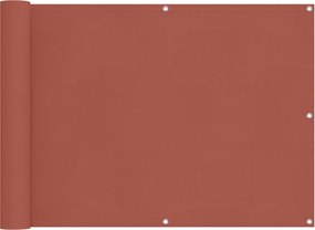 vidaXL Ecran de balcon Terracota 75 x 200 cm Oxford alu acoperit cu PU