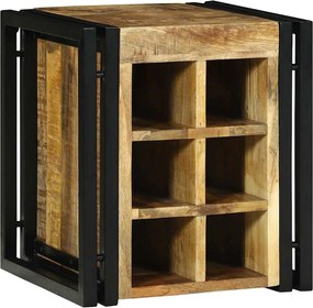 vidaXL Raft pentru vin 35 x 35 x 39 cm Lemn de mango solid