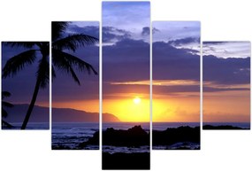 Tablou cu apus de soare deasupra mării (150x105 cm)