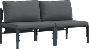 vidaXL Mobilier pentru Exterior 2 pcs Antracit 80 x 80 x 71 cm Oțel