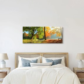 Tablou - Peisaj liniștit de toamnă (120x50 cm)