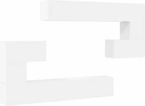 vidaXL Set dulapuri TV, 10 piese, alb, lemn prelucrat