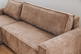 Canapea extensibila cu colt bilateral Culoare Maro, SMART