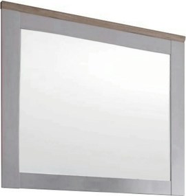 Oglinda PROVENSAL, stejar San Remo/alb, PAL infoliat, 95x4x92 cm