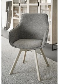 Set de scaune de sufragerie bej 2 buc. tapițat Alison – Rowico