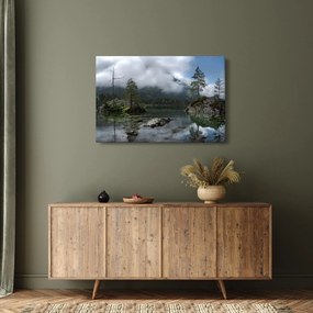Tablou cu pomi în lac (90x60 cm)