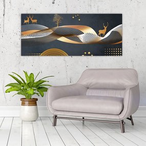 Tablou - Cerb, grafică (120x50 cm)