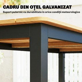Outsunny masă mare terasă exterior | Aosom Romania
