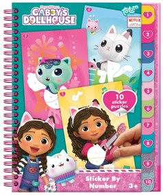 Gabby&#039;s Dollhouse Sprinkle Party set de autocolante puzzle și colorat