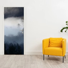 Fototapet pentru ușă - Ceață în pădure (95x205cm)