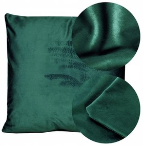 Husa de perna decorativa VELVET 40x40 cm, verde inchis