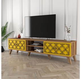 Masă TV/Dulap Classy (Nuc + Galben). 1088910