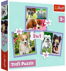 PUZZLE TREFL 3IN1 CATELUSII ADORABILI