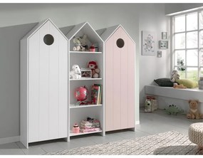 Șifonier de copii alb/roz deschis 173x171,5 cm CASAMI – Vipack