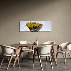 Tablou cu ulie de măsline (cu ceas) (90x30 cm)