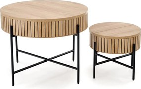 Set 2 masute cafea DANTE, stejar/negru
