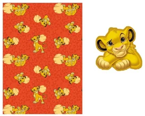Disney Regele Leu set pătură din polar și pernă de formă