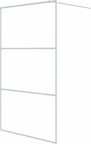 vidaXL Paravan duș walk-in, alb, 115x195 cm, sticlă ESG transparentă