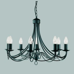 Candelabru traditional stil clasic Maypole negru 8L 6348-8BK SRT