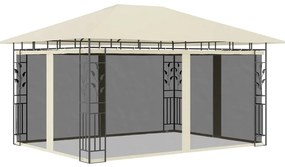 vidaXL Pavilion cu plasă anti-țânțari, crem, 4x3x2,73 m, 180 g/m²