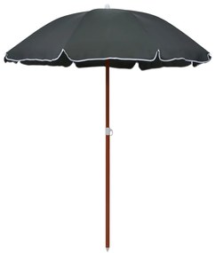 Umbrela de soare cu stalp din otel, antracit, 180 cm