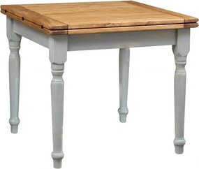 Masa pliabila, L90(180) 90 H80 cm, culoare natur gri antic, Lemn masiv