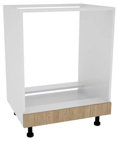 Corp Cuptor haaus, Lemn Natural/Alb, 60 x 50 x 80 cm