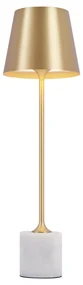 Lampă de masă modernă aurie 37cm incl. LED Dimmable IP54 Reîncărcabilă - Topi