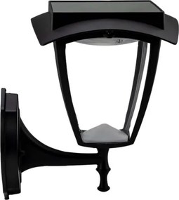 Lampă solară de perete LED/2W/3,7V 3000/6000K IP65 2200 mAh neagră