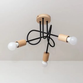 Lustră aplicată OXFORD 3xE27/15W/230V pin/negru