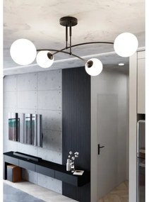 Lustră pe tijă PREGOS 4xE14/10W/230V negru