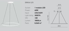 Lustra LED circulara diametru 80cm ERIKA